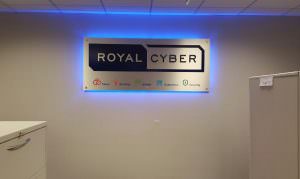 Royal Cyber Backlit Indoor Lobby Sign